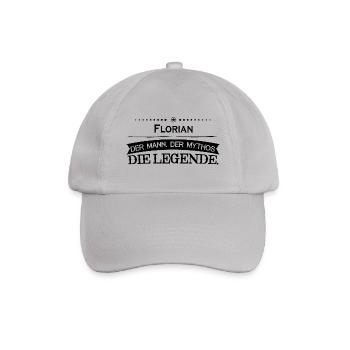 Mythos Legende Vorname Florian - Baseballkappe - Grau - Vorne