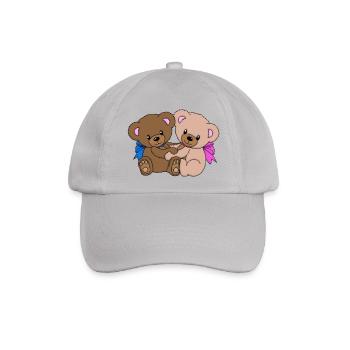 Teddybären - Baseballkappe - Grau - Vorne