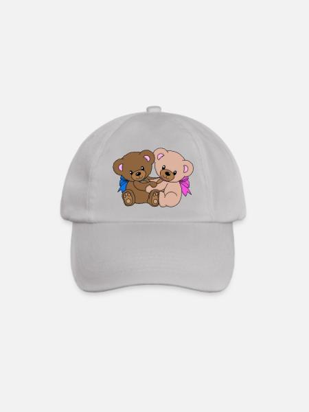 Teddybären - Baseballkappe - Grau