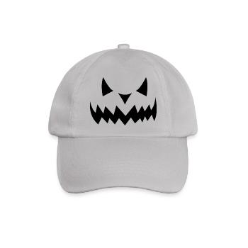 Halloween Kürbis - Baseballkappe - Grau - Vorne