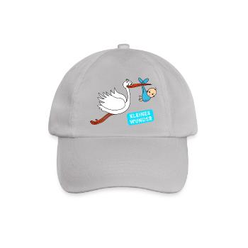 Kleines Wunder Junge Baby Babys Schwangerschaft - Baseballkappe - Grau - Vorne