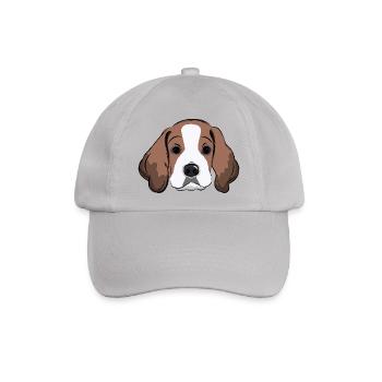 Beagle Welpe, Hundeliebhaber, Geschenkidee - Baseballkappe - Grau - Vorne
