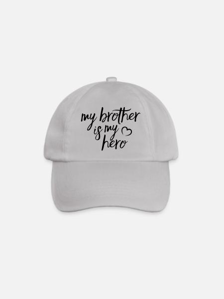 My Brother is my Hero - Baseballkappe - Grau