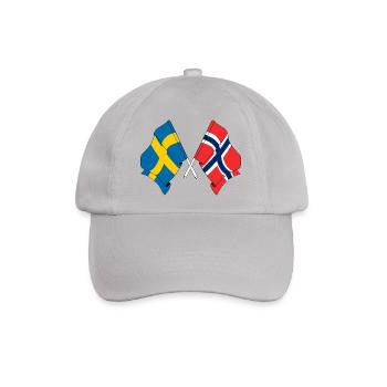 Flagge Schweden, Flagge Norwegen - Baseballkappe - Grau - Vorne