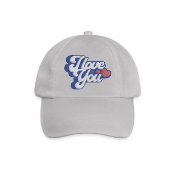 Ich liebe dich – Botschaft der Liebe - Baseballkappe - Grau - Vorne