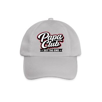 Papa Club seit Tag Eins stolze Vaterliebe - Baseballkappe - Grau - Vorne