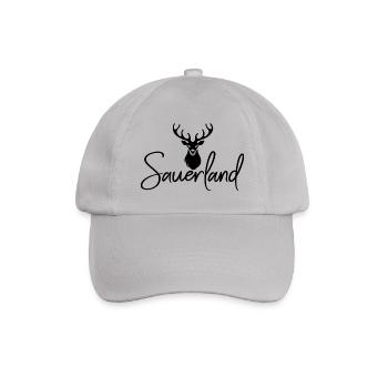 Sauerland mit Hirsch - Baseballkappe - Grau - Vorne