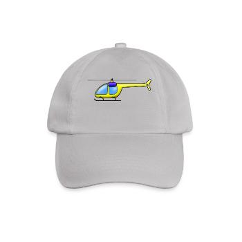 Hubschrauber gelb - Baseballkappe - Grau - Vorne