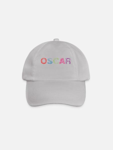 Oscar-Buchstabenname - Baseballkappe - Grau