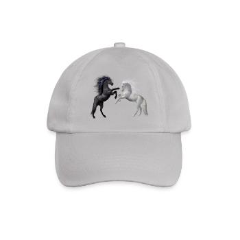 Pferde - Baseballkappe - Grau - Vorne