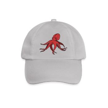 tintenfisch giant octopus krake kalmar sepien fish - Baseballkappe - Grau - Vorne