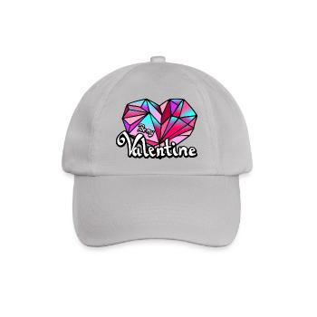 Valentinstag Be my Valentine geometrisch - Baseballkappe - Grau - Vorne