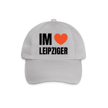Im herzen Leipziger | Leipzig | I love - Baseballkappe - Grau - Vorne
