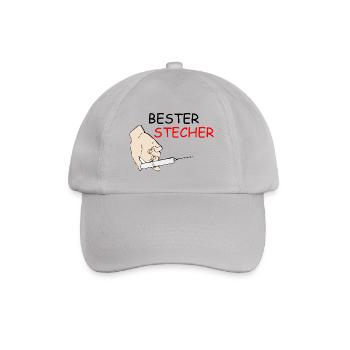 Neues T-Shirt Bester Stecher Geschenkidee - Baseballkappe - Grau - Vorne