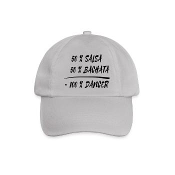 50 % Salsa + 50 % Bachata = 100 % Dancer - Baseballkappe - Grau - Vorne