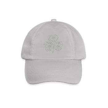 Vierblättriges Kleeblatt Geschenk Irland Mandala - Baseballkappe - Grau - Vorne