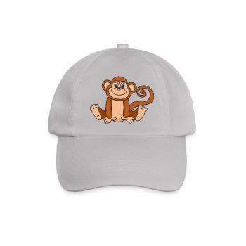 Affe - Baseballkappe - Grau - Vorne