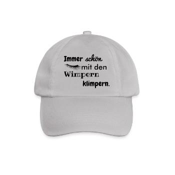 wimpern klimpern - Baseballkappe - Grau - Vorne