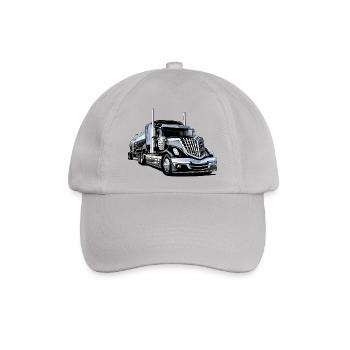 Sattelschlepper aus Chrom und PS - Baseballkappe - Grau - Vorne