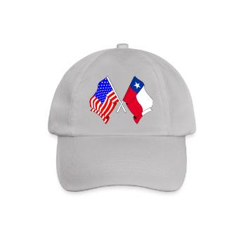 Flagge USA Chile - Baseballkappe - Grau - Vorne