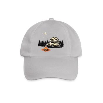Dachzelt Camping Shirt für Outdoor Abenteurer - Baseballkappe - Grau - Vorne