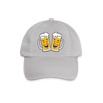 Bier Bierglas Biergläser Biertrinker Bier trinken - Baseballkappe - Grau - Vorne