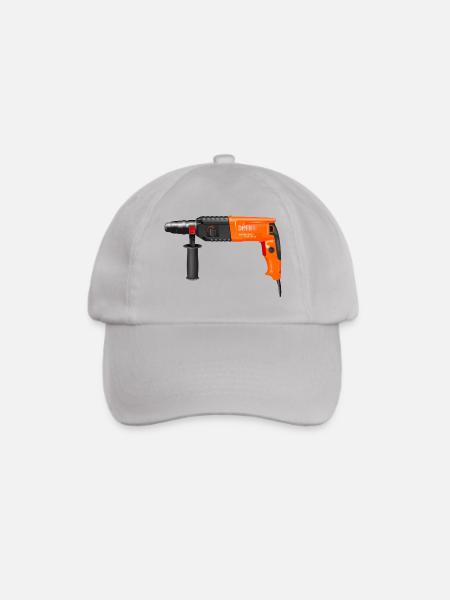 Bohrmaschine - Baseballkappe - Grau