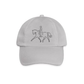 Dressurreiter - Baseballkappe - Grau - Vorne