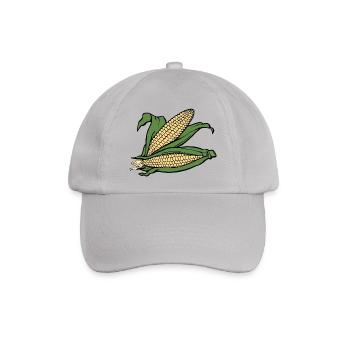 mais corn maize getreide veggie gemuese vegetables - Baseballkappe - Grau - Vorne