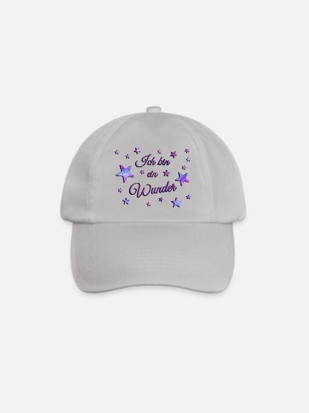 Ich bin ein Wunder - lila | Sterne Geburt Baby - Baseballkappe - Grau
