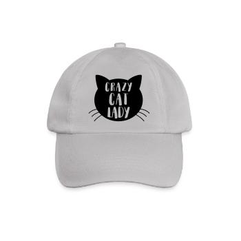 Crazy cat Lady - Baseballkappe - Grau - Vorne