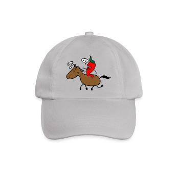 Pferd und Chilli - Baseballkappe - Grau - Vorne