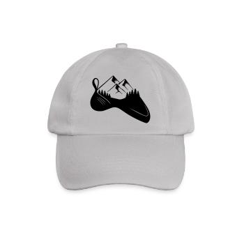 Kletterschuh trifft Berg – Climb & Nature - Baseballkappe - Grau - Vorne