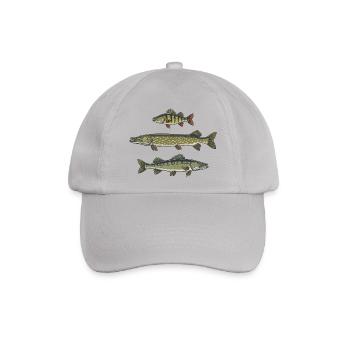 Barsch Hecht Zander Angeln Fischen - Baseballkappe - Grau - Vorne
