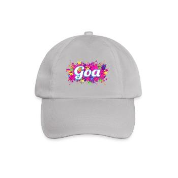 Goa Indien Retro bunte Farben Vintage Souvenir - Baseballkappe - Grau - Vorne