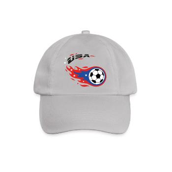 Football Soccer USA Fireball Comet Fanshirt - Baseballkappe - Grau - Vorne