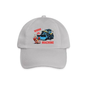 Worm vs Machine Robak Kontra Maszyna - Baseballkappe - Grau - Vorne