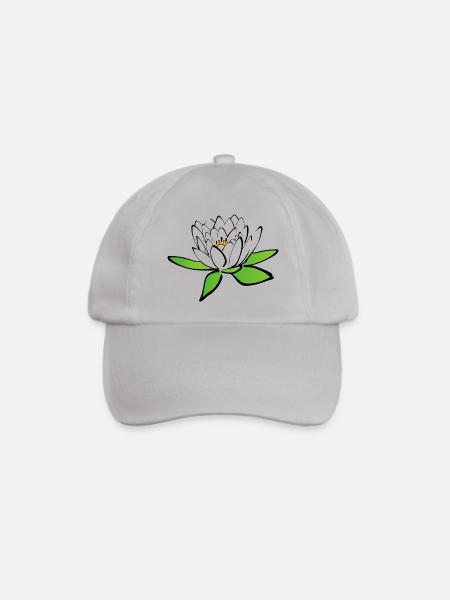 Lotusblume - Baseballkappe - Grau