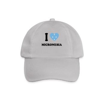 i love home land geschenk MICRONESIA - Baseballkappe - Grau - Vorne