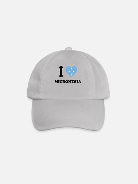 i love home land geschenk MICRONESIA - Baseballkappe - Grau