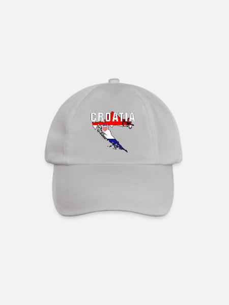 Kroatien - Fanshirt - Baseballkappe - Grau