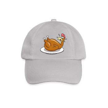Huhn Braten Backen - Baseballkappe - Grau - Vorne