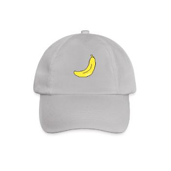 Banane Pixel Art | Unisex - Baseballkappe - Grau - Vorne