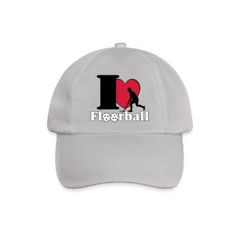 Floorball , Unihockey , Hockey , Fun I love.. - Baseballkappe - Grau - Vorne