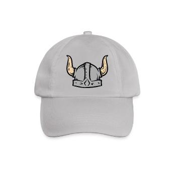 Wikinger Helm - Baseballkappe - Grau - Vorne