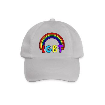 LGBT-Regenbogen - Baseballkappe - Grau - Vorne