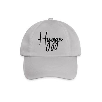 Hygge - skandinavische Gemütlichkeit (Schrift4) - Baseballkappe - Grau - Vorne