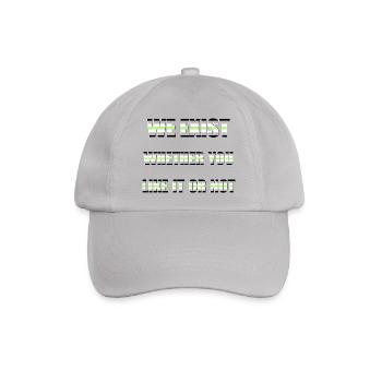 Wir existieren - Agender Flag - Baseballkappe - Grau - Vorne