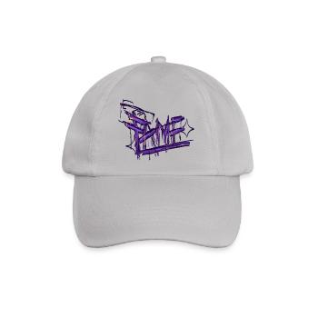 Graffiti Fame Inschrift Lila - Baseballkappe - Grau - Vorne