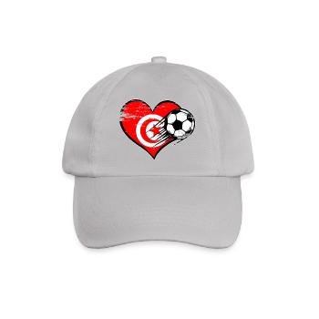 Tunesien-Flagge - Baseballkappe - Grau - Vorne